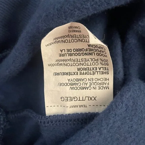 Under Armour UA Rival Fleece Hoodie Mens 2XL XXL Blue Colorblock 1366357 New NWT - Picture 4 of 6